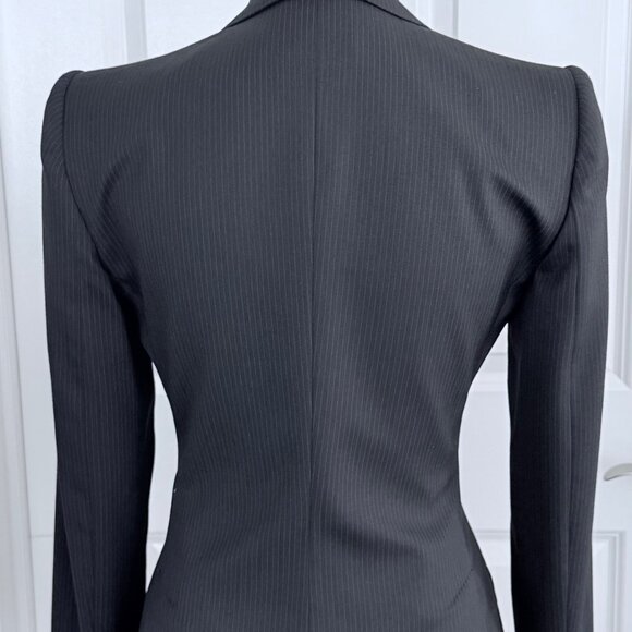DOLCE & GABBANA BLACK PINSTRIPED BLAZER - IT 40 - Picture 3 of 11